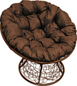 Кресло M-Group Папасан 12020205 (коричневый ротанг/коричневая подушка)