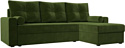 Угловой диван Mio Tesoro Верона лайт правый (микровельвет, зеленый)