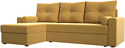Угловой диван Mio Tesoro Верона лайт левый (микровельвет, желтый)