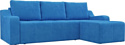Угловой диван Mebelico Элида угловой 108670 (правый, велюр, голубой)