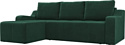 Угловой диван Mebelico Элида угловой 108671 (левый, велюр, зеленый)
