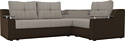 Угловой диван Mebelico Тесей 107651 (левый, корфу 02/коричневый)