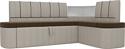 Угловой диван Mebelico Тефида 107524 (правый, коричневый/корфу 02)
