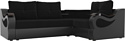 Угловой диван Mebelico Митчелл 107549 (правый, черный/черный)