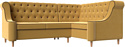 Угловой диван Лига диванов Бронкс правый 107298 (микровельвет желтый)