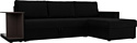 Угловой диван Лига диванов Атланта С 109671 (правый, черный)