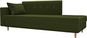 Тахта Лига диванов Селена 105227 (левый, микровельвет, зеленый)