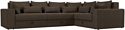 Угловой диван Лига диванов Майами Long 92 правый (рогожка коричневый)