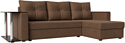 Угловой диван Лига диванов Атланта Лайт 314 правый (рогожка коричневый)