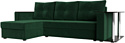 Угловой диван Лига диванов Атланта Лайт левый 112495L (велюр зеленый)