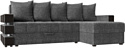 Угловой диван Лига диванов Венеция правый 108429 (рогожка серый)