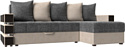 Угловой диван Лига диванов Венеция правый 108435 (рогожка серый/бежевый)
