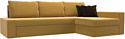 Угловой диван Лига диванов Версаль правый 109145 (микровельвет желтый)