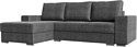 Угловой диван Лига диванов Дрезден левый (рогожка серый)