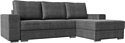 Угловой диван Лига диванов Дрезден правый (рогожка серый)