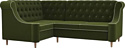 Угловой диван Лига диванов Бронкс 104576 (левый, зеленый)