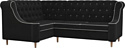 Угловой диван Лига диванов Бронкс 104574 (левый, черный)