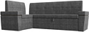 Угловой диван Лига диванов Деметра левый 114326L (рогожка серый)
