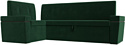 Угловой диван Лига диванов Деметра левый 114317L (велюр зеленый)
