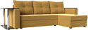 Угловой диван Лига диванов Атланта Лайт 256 правый (микровельвет желтый)
