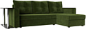 Угловой диван Лига диванов Атланта Лайт 256 правый (микровельвет зеленый)