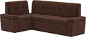 Угловой диван Лига диванов Деметра 45 левый 58974 (микровельвет, коричневый)