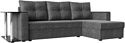 Угловой диван Лига диванов Атланта Лайт 314 правый (рогожка серый)