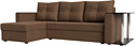Угловой диван Лига диванов Атланта Лайт 314 левый (рогожка коричневый)