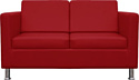 Диван Brioli Дилли двухместный (экокожа, L19 красный)