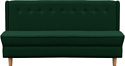 Диван Brioli Диди трехместный (рогожка, J8 темно-зеленый/светлые ножки)