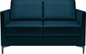 Диван Brioli Ганс двухместный (экокожа, L18 синий)