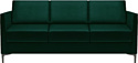 Диван Brioli Ганс трехместный (экокожа, L15 зеленый)