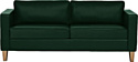 Диван Brioli Вернер двухместный (экокожа, L15 зеленый/светлые ножки)