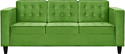 Диван Brioli Вилли трехместный (велюр, B26 зеленый/темные ножки)