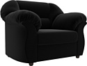 Интерьерное кресло Лига диванов Карнелла 105846 (микровельвет, черный)