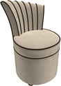 Интерьерное кресло Лига диванов Ирис (микровельвет, бежевый/коричневый)