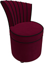 Интерьерное кресло Лига диванов Ирис (микровельвет, бордовый/черный)