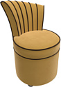 Интерьерное кресло Лига диванов Ирис (микровельвет, желтый/коричневый)