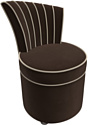 Интерьерное кресло Лига диванов Ирис (микровельвет, коричневый/бежевый)