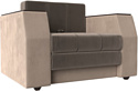 Кресло-кровать Лига диванов Атлантида 113850 (велюр, коричневый/бежевый)