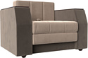 Кресло-кровать Лига диванов Атлантида 113846 (велюр, бежевый/коричневый)