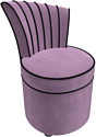 Интерьерное кресло Лига диванов Ирис (микровельвет, сиреневый/коричневый)