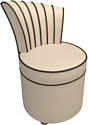 Интерьерное кресло Лига диванов Ирис (экокожа, бежевый/коричневый)