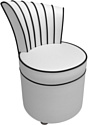Интерьерное кресло Лига диванов Ирис (экокожа, белый/черный)