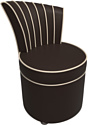 Интерьерное кресло Лига диванов Ирис (экокожа, коричневый/бежевый)