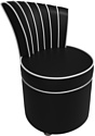 Интерьерное кресло Лига диванов Ирис (экокожа, черный/белый)