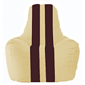 Кресло-мешок Flagman Спортинг С1.1-150 (бежевый/бордовый)