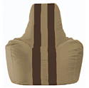 Кресло-мешок Flagman Спортинг С1.1-146 (бежевый/коричневый)