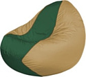 Кресло-мешок Flagman Classic K2.1-30 (бежевый/зеленый)