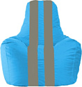 Кресло-мешок Flagman Спортинг С1.1-27 (голубой/серый)